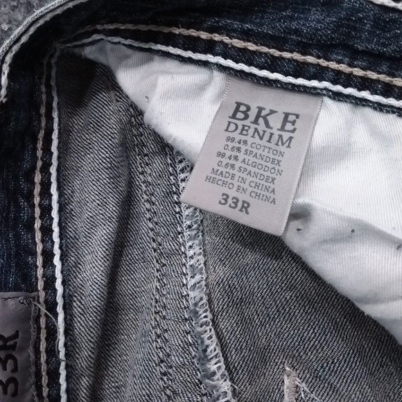 Men's BKE Derick Jeans 33R by Approx. 30 Leg Blue Pre-Owned - Picture 13 of 15